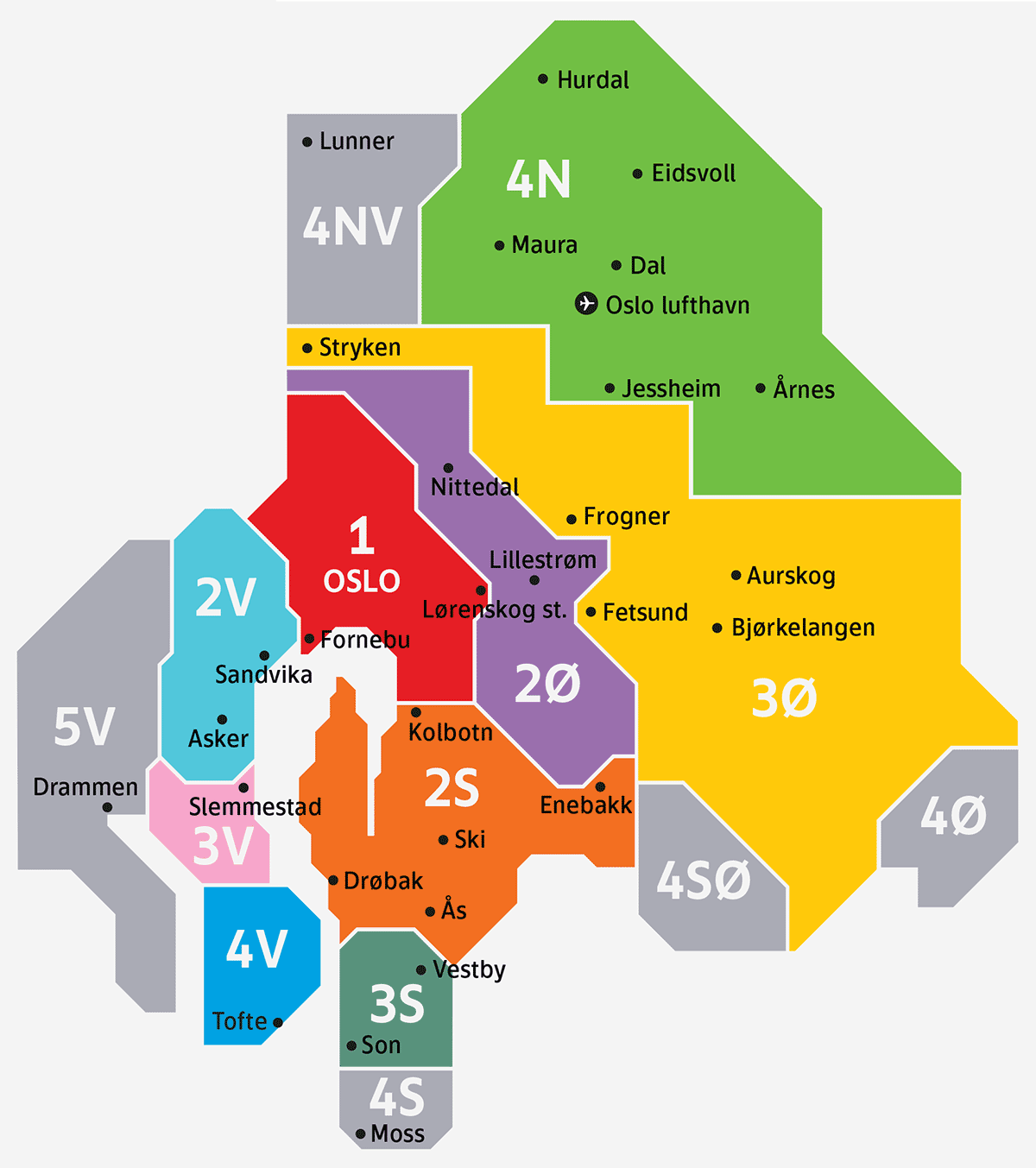 Zones and zone map | Ruter